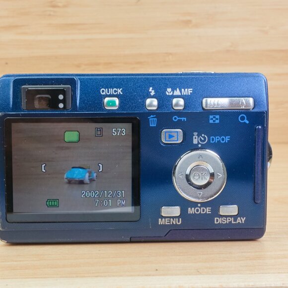 Pentax Optio S5i 5.0MP Digital Camera / Blue / Ultra Compact / Tested & Working - Picture 5 of 10